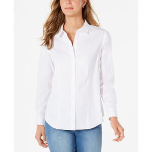 Charter Club Women's Size 18 White Classic Button-Down Dress Shirt NWT